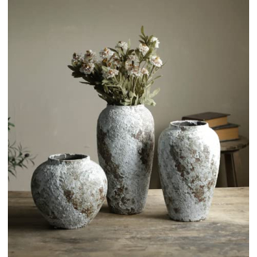 YSNCIDAN Rustic Ceramic Large Flower Vase for Home Decor
