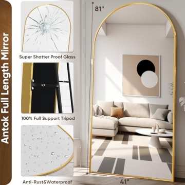 ANTOK Oversized Full Length Mirror - Stylish Arched Design