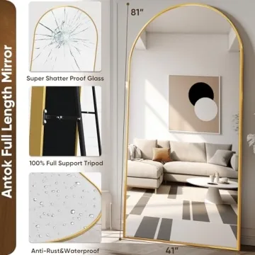 ANTOK Oversized Full Length Mirror - Stylish Arched Design