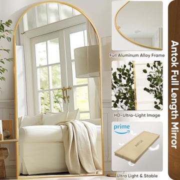 ANTOK Oversized Full Length Mirror - Stylish Arched Design