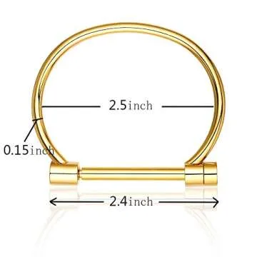 Unisex Carweilon Cuff Bracelet in Yellow Gold - Stylish Jewelry