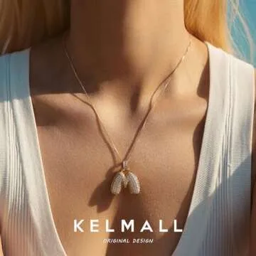 KELMALL Gold Initial Pendant Necklace for Trendsetters