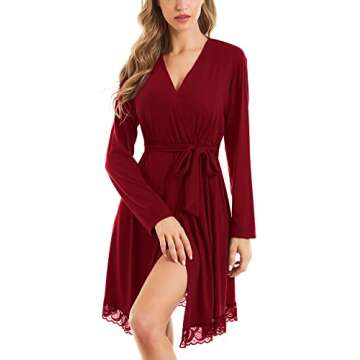 SWOMOG Women's Maternity Nursing Robe Pregnancy Hospital Breastfeeding Bathrobes 3 in 1 Labor Delivery Nightgowns