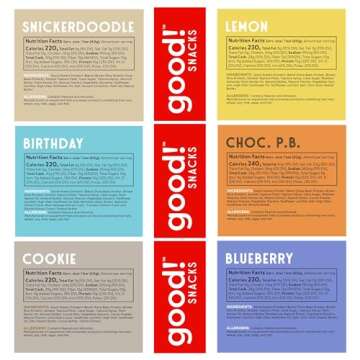 good! Snacks Vegan 6 Flavor Pack Protein Bars | Gluten-Free, Plant Based, Low Sugar, Kosher, Soy Free, Non GMO | 15g Protein (12 Bars)