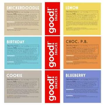 good! Snacks Vegan 6 Flavor Pack Protein Bars | Gluten-Free, Plant Based, Low Sugar, Kosher, Soy Free, Non GMO | 15g Protein (12 Bars)