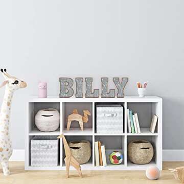 Galvanized Metal Letters for Wall Decor - 3D Letter & for Hanging or Freestanding - Unique Blend of Rustic, Vintage, Western, and Industrial Styles - Fits for Living Room, Lobby, Kitchen, Bedroom