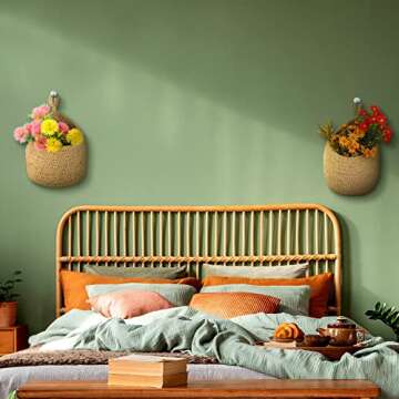 Xuhal 4 Pcs Hanging Basket, Jute Hanging Baskets for Kitchen, Boho Onion Wall Basket, Handwoven Fruit Potato Garlic Storage Home Vegetable Holder(Classic Style,Khaki)