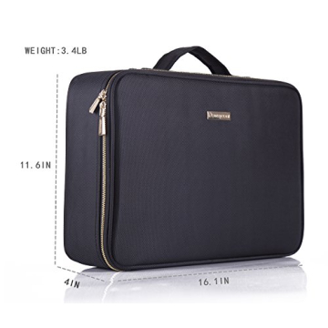 ROWNYEON Portable Makeup Bag with Adjustable Dividers