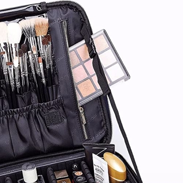 ROWNYEON Portable Makeup Bag with Adjustable Dividers