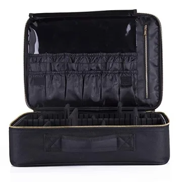 ROWNYEON Portable Makeup Bag with Adjustable Dividers