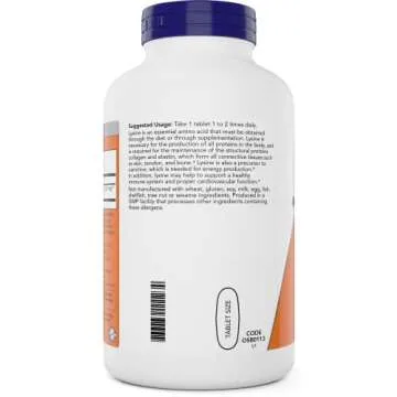 Now Foods L-Lysine 1000mg Double Strength - 300 Tablets