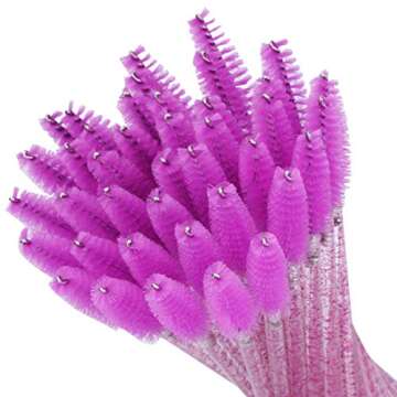 tifanso 200PCS Spoolie Eyelash Brush - Disposable Mascara Brush Wand for Lashes, Eyebrow Eyelash Ext...