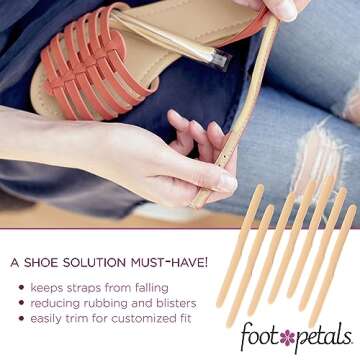 Foot Petals Women's Strap Ball-of-Foot Cushions - Comfort & Style - 8 Pack