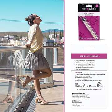 Foot Petals Women's Strap Ball-of-Foot Cushions, Khaki