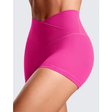 CRZ YOGA Butterluxe Crossover Biker Shorts for Women