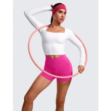 CRZ YOGA Butterluxe Crossover Biker Shorts for Women