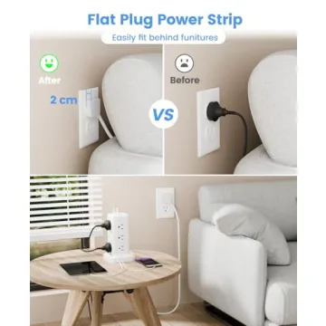 Tagzilo 15-in-1 Power Strip Tower with USB Fast Charging