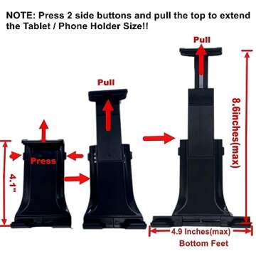 DHYSTAR Indoor Cycling Phone Tablet Holder for Gym