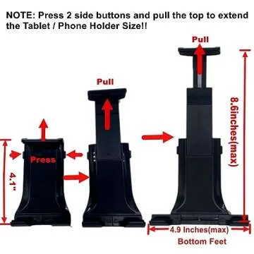 DHYSTAR Indoor Cycling Phone Tablet Holder for Gym