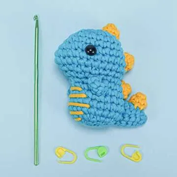 PLOXGLEM Beginner Crochet Kit: DIY Dinosaur Project