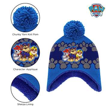Nickelodeon Paw Patrol Boys Winter Hat Set for Toddlers