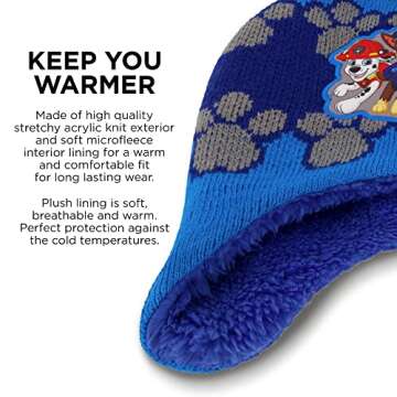 Nickelodeon Paw Patrol Boys Winter Hat Set for Toddlers