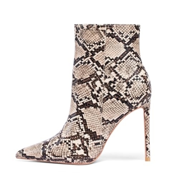 Elisabet Tang Women Heeled Ankle Booties,Sexy Pointed Toe 4 inch Stiletto High Heel Fashion Ankle & ...
