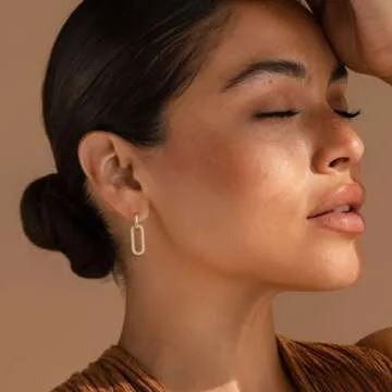 MUMREUES Gold Hoop Earrings for Women - Dainty Gift Idea