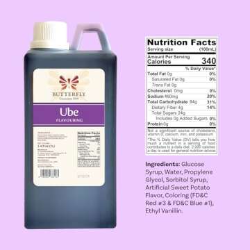 Ube Purple Yam Flavoring Extract by Butterfly 1 Liter