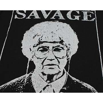 The Golden Girls Sophia is Savage Distressed Graphic Men's Black T-Shirt (Medium)