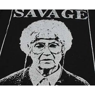 The Golden Girls Sophia is Savage Distressed Graphic Men's Black T-Shirt (Medium)