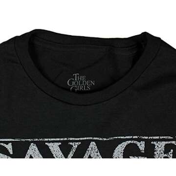 The Golden Girls Sophia is Savage Distressed Graphic Men's Black T-Shirt (Medium)