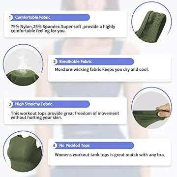 Reversible Workout Crop Tank Top for Women | Casual Fitness Shirt