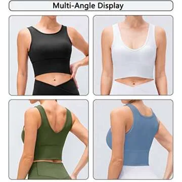 Reversible Workout Crop Tank Top for Women | Casual Fitness Shirt