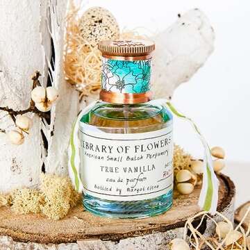 Library of Flowers True Vanilla Eau de Parfum, 1.69 Fl. Oz. – Bergamot, Dark Vanilla & Amber – Women’s Perfume, Eau de Parfum Spray for Women, Perfume for Women