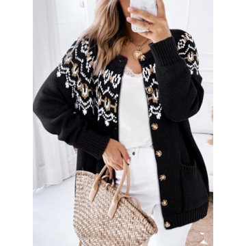 Dokotoo Women's Long Sleeve Cardigan for Fall Fashion