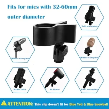 KayNicam Microphone Clip for 32-60mm Microphones