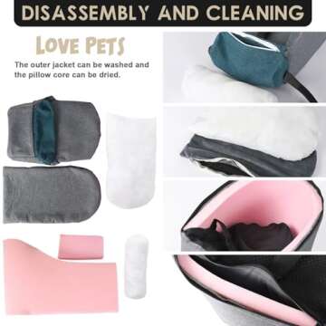 HIFUAR Pet Car Booster Seat Small Dogs Armrest Booster Seat for Car,Middle Console Dog Car Seat Center Console Doggie Seat (Grey+Blue)