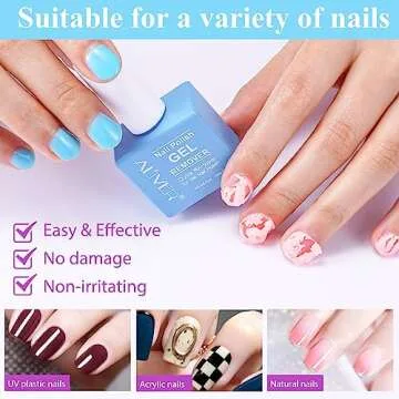 Nail Polish Remover, (3PCS) Gel Nail Polish Remover, Professional Removes Soak-Off Gel Nail Polish and UV Art Nail Lacquer, Don't Hurt Your Nails - 15Ml
