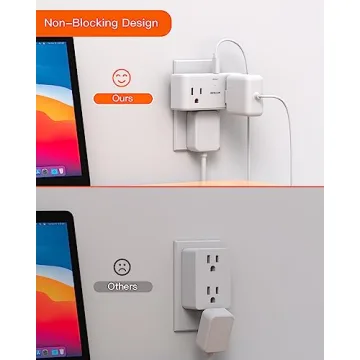 BESHON Multi Plug Outlet Splitter with USB Charger