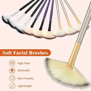 Soft Facial Applicator Brushes for Skincare Enthusiasts