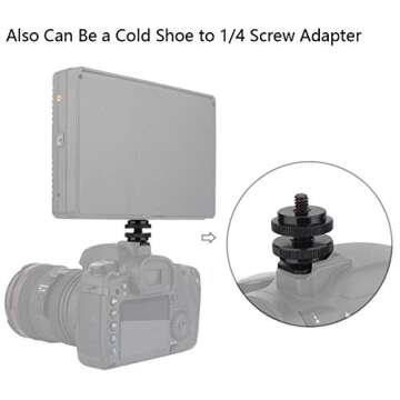 AFVO Metal Triple Hot Shoe Bracket for Cameras and Accessories