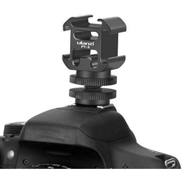 AFVO Metal Triple Hot Shoe Bracket for Cameras and Accessories