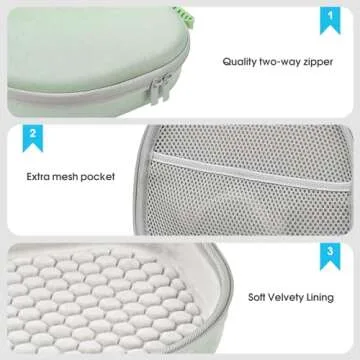 ProCase Hard Case for AirPods Max, Travel Carrying Headphone Case with Silicone Earpad Cover & Mesh Pocket, AirPods Max Protective Portable Storage Bag -Green