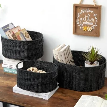 Stylish Vagusicc Wicker Basket Set for Efficient Storage