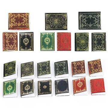 Molain Miniatures Dollhouse Books, 1:12 Scale Mini Books, Model Decoration for Dollhouse Accessories...