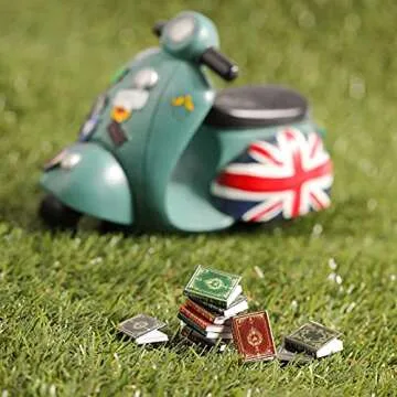 Molain Miniatures Dollhouse Books, 1:12 Scale Mini Books, Model Decoration for Dollhouse Accessories Boys and Girls Play Entertainment Supplies (12 Pcs)