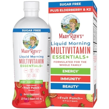 MaryRuth's Multivitamin for Women Men & Kids | Sugar Free | Vegan | Vitamin A, C, D, E, B12, Zinc | ...