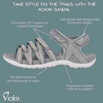 Viakix Sport Sandal - Stylish Outdoor Comfort for Women