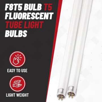 BULBMASTER F8T5 CW Fluorescent Bulbs Pack of 6 12 Inch 8W